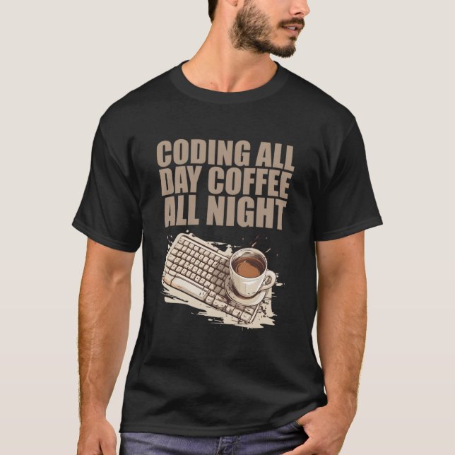 Software för koder för koder för koffein Ingenjör T Shirt (Framsida)