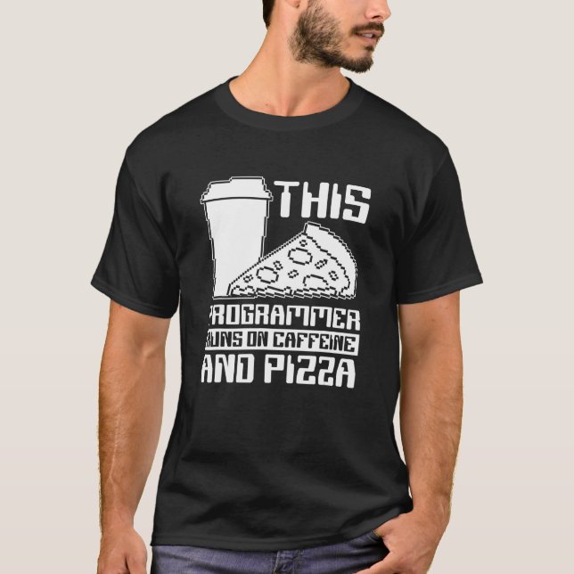 Software för kodningsprogram Ingenjör Pizza P T Shirt (Framsida)
