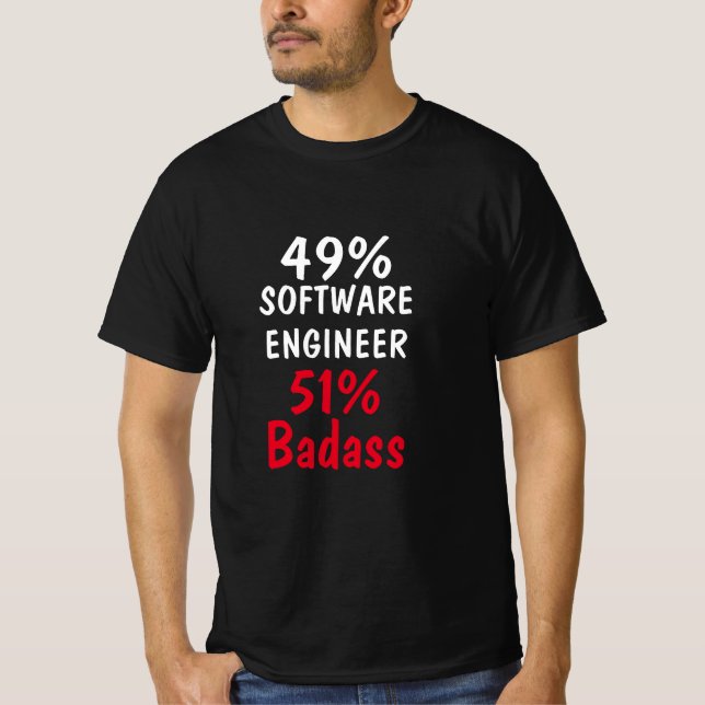 Software Ingenjör Badass T Shirt (Framsida)