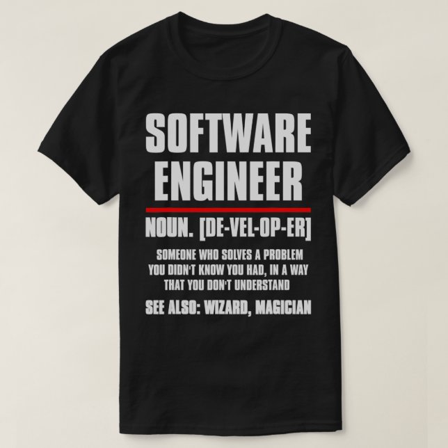 Software Ingenjör Definition Computer Progra T Shirt (Design framsida)