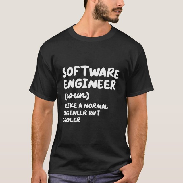 Software Ingenjör Definition Engineering T Shirt (Framsida)