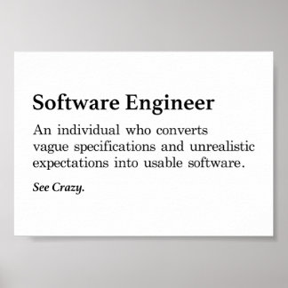 Software Ingenjör Definition Poster