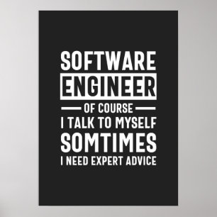 Software Ingenjör Gift för den finstilta programpl Poster