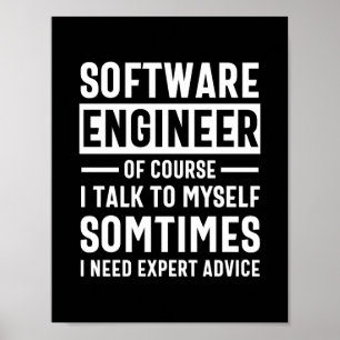 Software Ingenjör Gift för den finstilta programpl Poster