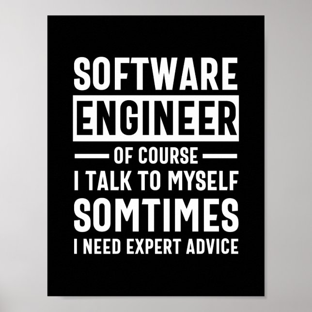 Software Ingenjör Gift för den finstilta programpl Poster (Framsidan)