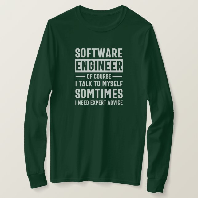 Software Ingenjör Gift för den finstilta programpl T Shirt (Design framsida)