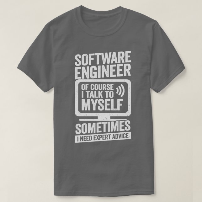 Software Ingenjör Gift för den finstilta programpl T Shirt (Design framsida)