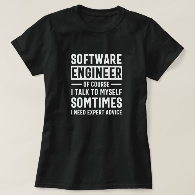 Software Ingenjör Gift för den finstilta programpl T Shirt (Design framsida)