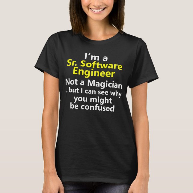 Software Ingenjör, jobbkarriäranalysprogram för T Shirt (Framsida)