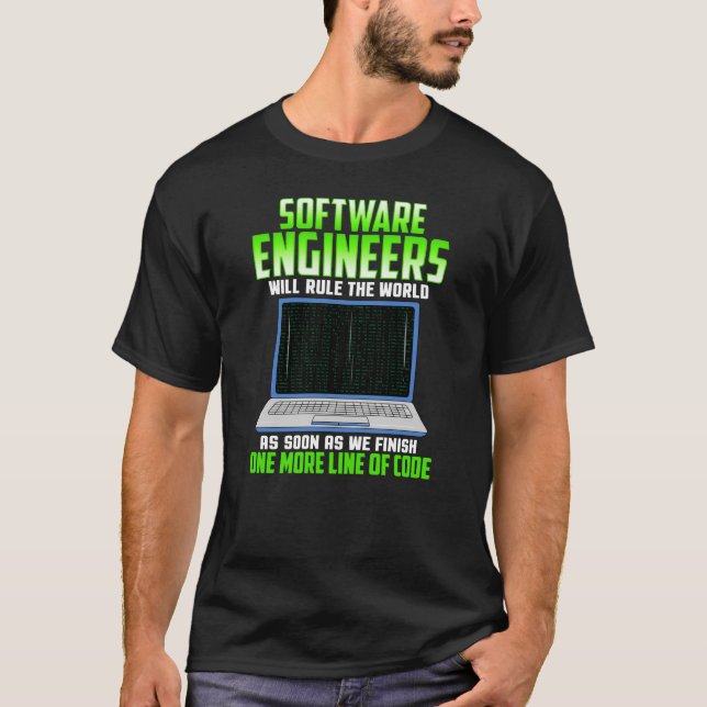 Software Ingenjör luddig kodgåva T Shirt (Framsida)