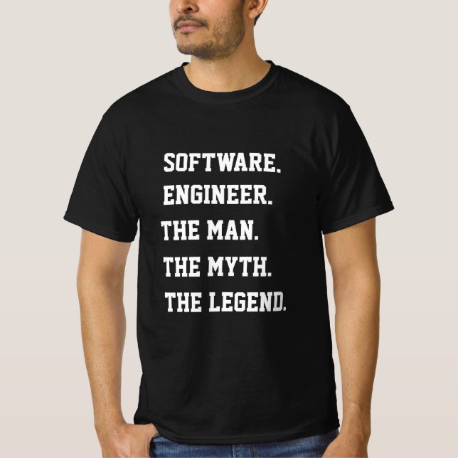 Software Ingenjör människan, myten om förklaringen T Shirt (Framsida)
