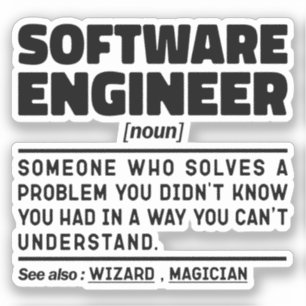 Software Ingenjör Noun Computer Geek Coding Älskar Klistermärken