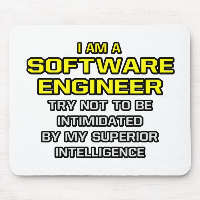 Software Ingenjör..Överlägsna underrättelser Musmatta (Framsidan)