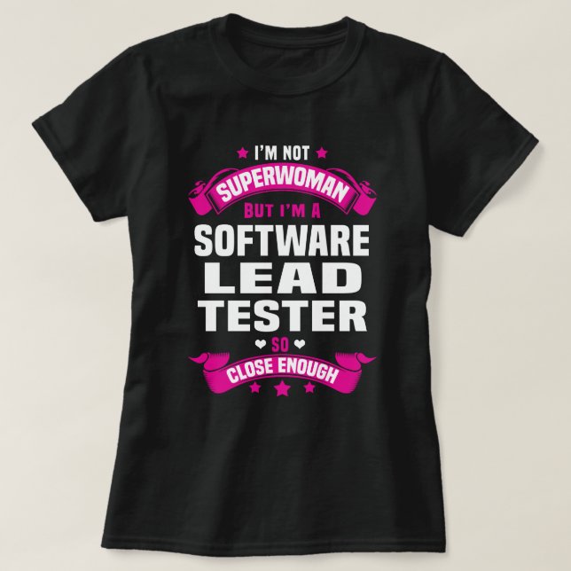 Software Lead Tester T Shirt (Design framsida)