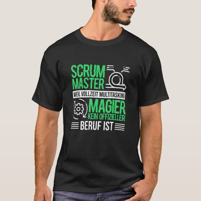 Software Puppet Chefs Agile Scrum Master T Shirt (Framsida)
