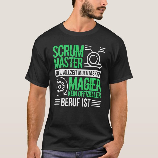 Software Puppet Chefs Agile Scrum Master T Shirt (Framsida)