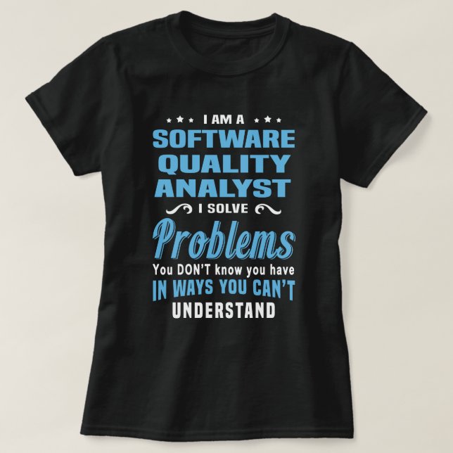 Software Quality Analyst T Shirt (Design framsida)