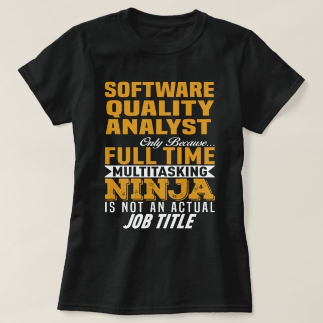 Software Quality Analyst T Shirt (Design framsida)