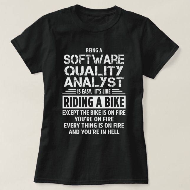 Software Quality Analyst T Shirt (Design framsida)