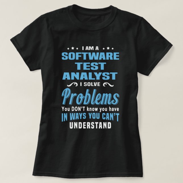 Software Test Analyst T Shirt (Design framsida)