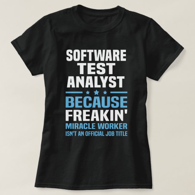 Software Test Analyst T Shirt (Design framsida)