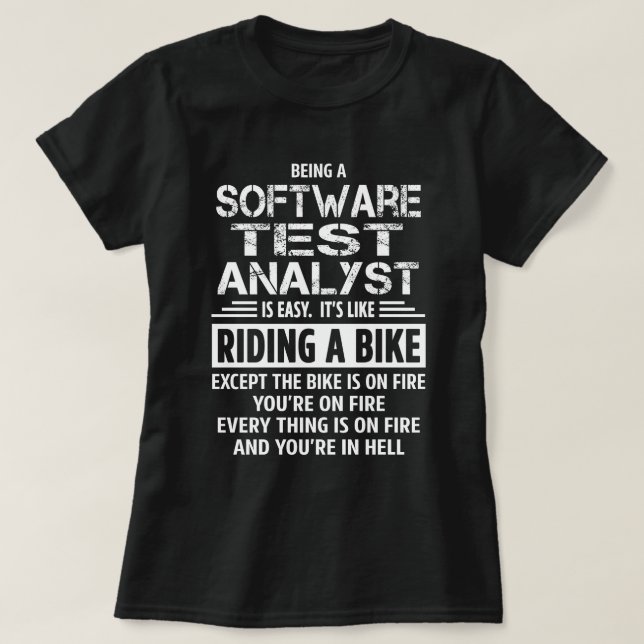 Software Test Analyst T Shirt (Design framsida)