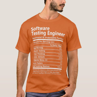 Software Testing Ingenjör Nutritional och Undeniab T Shirt