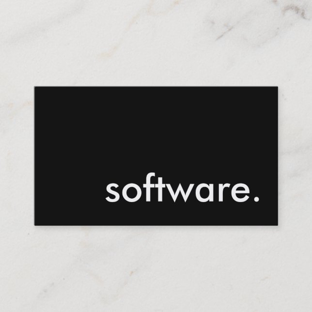software. visitkort (Framsida)