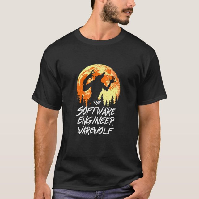 Software Werevargen Halloween Developer T Shirt (Framsida)