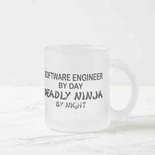 Softwareingenjör dödliga Ninja Frostad Glasmugg
