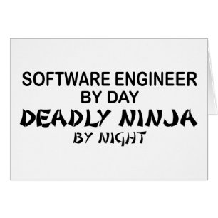 Softwareingenjör dödliga Ninja Hälsningskort
