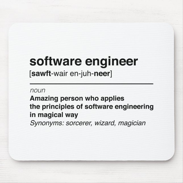 Softwareingenjör Musmatta (Framsidan)