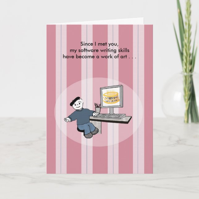 Softwareingenjör som artisten - födelsedag kort (Framsida)