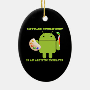 Softwareutveckling är en konstnärlig strävan julgransprydnad keramik