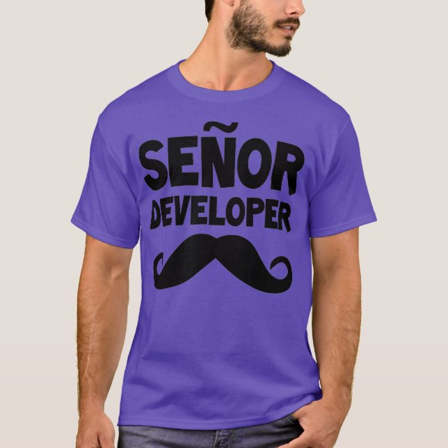 Softwarn Senor Developer Funny Programmer Coding T Shirt (Framsida)