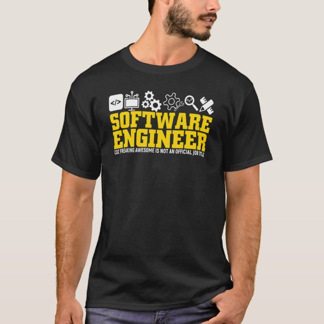 Softwarns ingenjörsgeologi för Software Ingenjör T Shirt (Framsida)