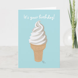 Softy Cone Birthday Card Kort