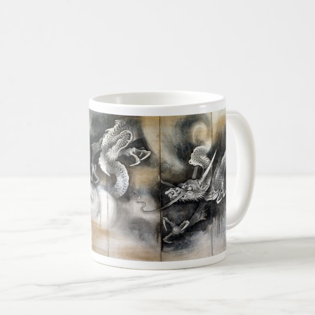 Soga Nichokuan Dragon och Tiger Kaffemugg (Framsida höger)