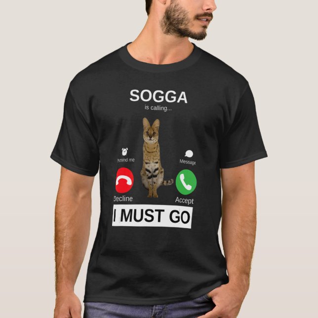 Sogga kallar Caracal Cat Meme T Shirt (Framsida)