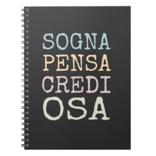 Sogna, pensa, credit, osa anteckningsbok