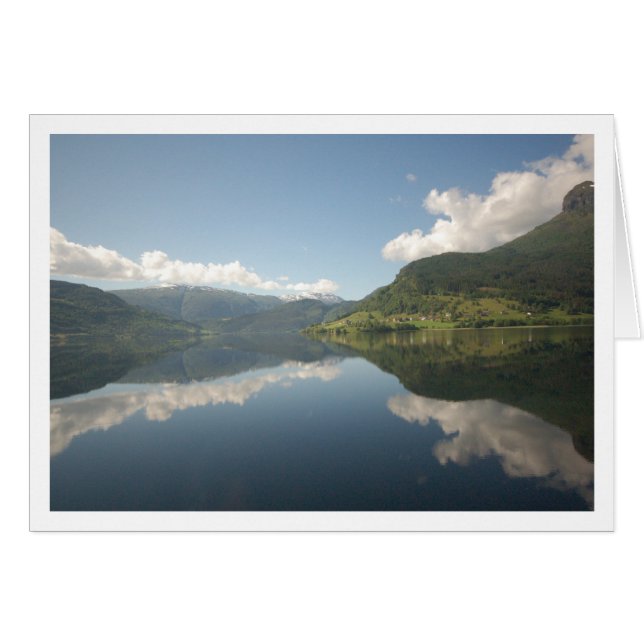 Sognefjord Fjord Hälsningskort (Framsidan Horizontal)
