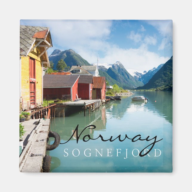 Sognefjord fjordlandskap i Norge Magnet (Framsidan)