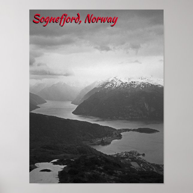 Sognefjord, Norge Poster (Framsidan)
