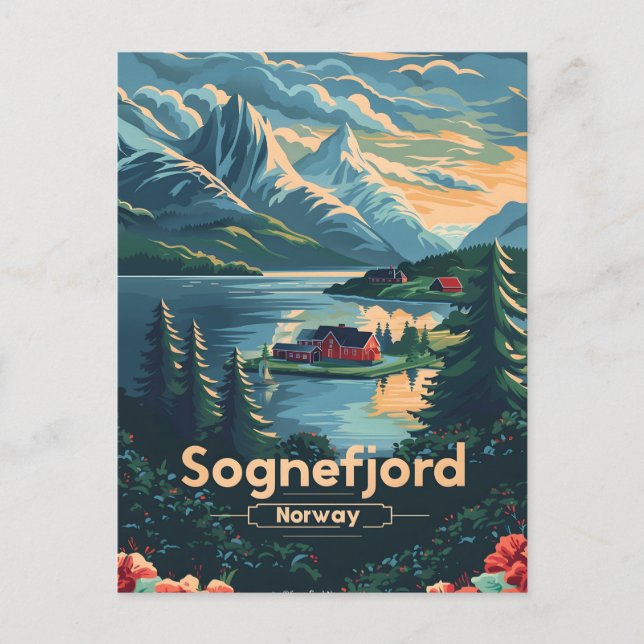 Sognefjord Norge Vykort (Framsida)