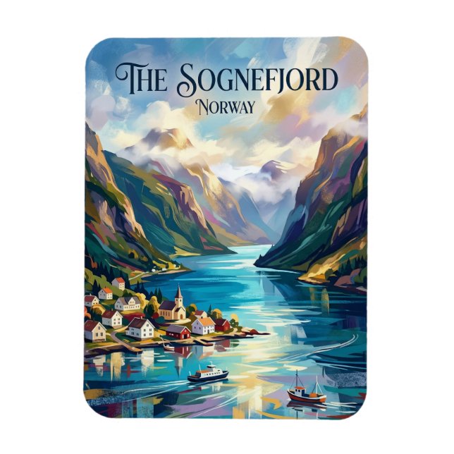 Sognefjorden Norge Magnet (Vertikal)