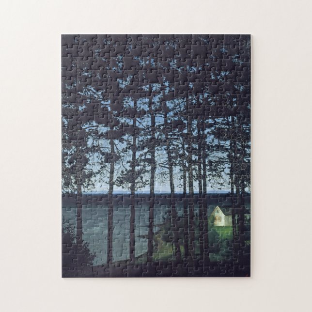 Sohlberg Fishermans Cottage Landcape Painting Pussel (Vertikal)