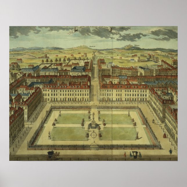 Soho eller Kung Square, för "Stow's Survey of Lond Poster (Framsidan)