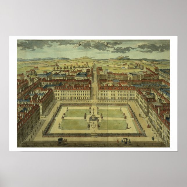 Soho eller Kung Square, för "Stow's Survey of Lond Poster (Framsidan)