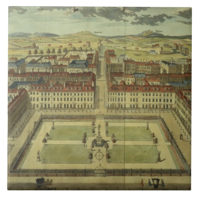 Soho eller kungen kvadrerar, för 'stow'sens kakelplatta (Framsidan)