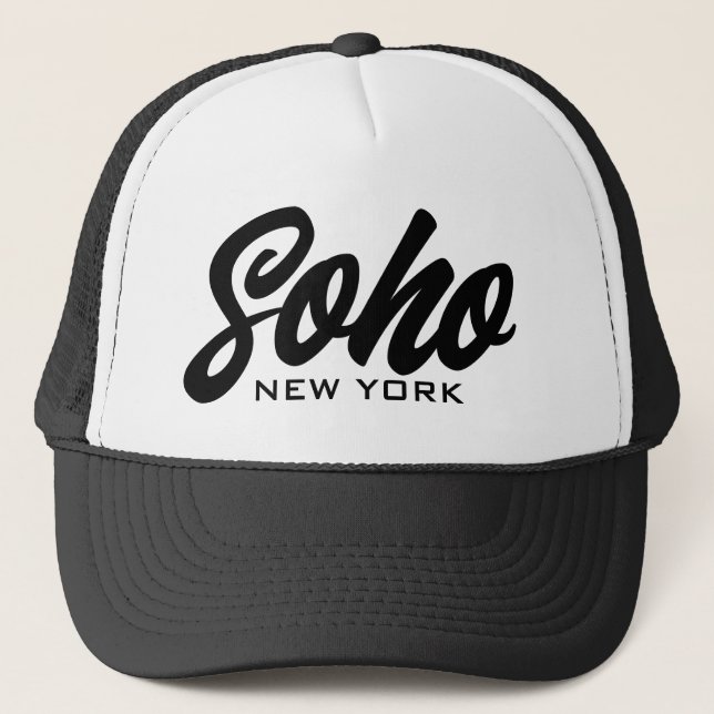 Soho New York-truckerkeps med skripttypografi Keps (Framsida)